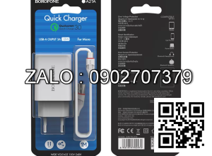 Bộ Sạc Borofone BA21A - V8