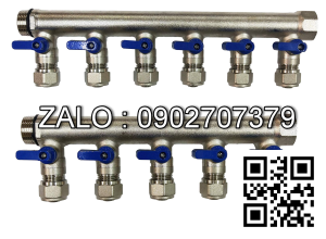 Van bi nhựa PVC lắp ren 6 ngã DN50