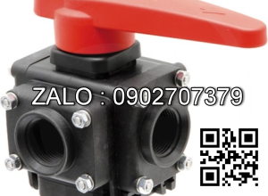 Van bi nhựa PVC ren ngoài 4 ngã DN50