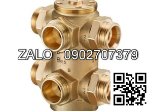 Van bi nhựa PVC ren ngoài 6 ngã DN15