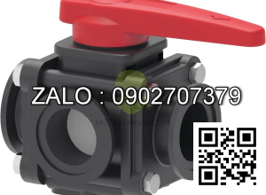 Van bi nhựa PVC ren trong 4 ngã DN8