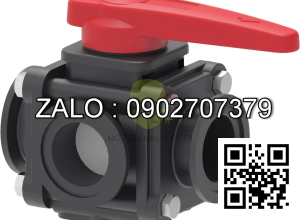 Van bi nhựa PVC ren trong 4 ngã DN15