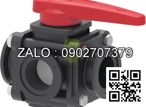 Van bi nhựa PVC ren trong 4 ngã DN35