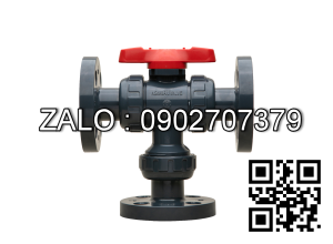 Van bi nhựa PVC mặt bích 3 ngã DN10