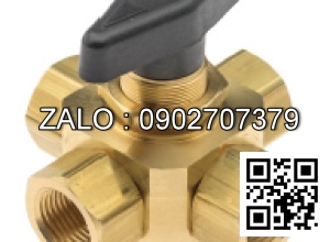 Van bi nhựa PVC ren trong và ren ngoài 4 ngã DN15