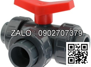 Van bi nhựa PVC ren trong và ren ngoài 4 ngã DN100