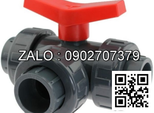 Van bi nhựa PVC ren ngoài ỏ giữa 4 ngã DN8