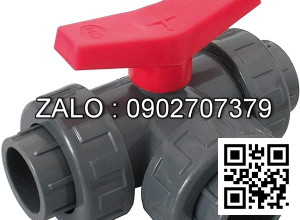 Van bi nhựa PVC ren ngoài ỏ giữa 4 ngã DN40