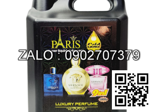 Thùng 4 can nước giặt xả quần áo Paris gold 5L màu đen