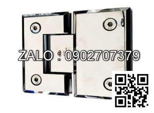 Bản lề kính kính VVP 180 độ màu trắng bóng