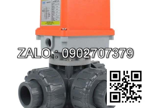 Van bi thau điều khí nén mặt bích 3 ngã DN30