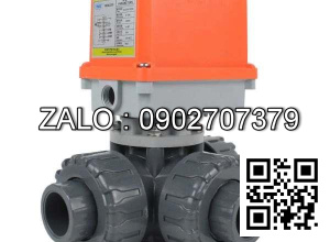 Van bi thau điều khí nén mặt bích 3 ngã DN35
