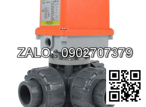 Van bi thau điều khí nén mặt bích 3 ngã DN40