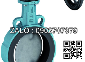 Van Bướm Thân Gang Đĩa Inox tay quay Phi 114