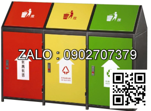 Thùng rác ngoài trời có gạt tàn thuốc lá A37-T