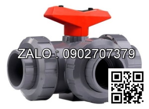 Van bi nhựa rắc co 3 đầu sử dụng ống phi 63 Tiền Phong