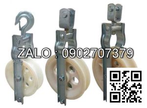 Puly nhựa kéo cáp ĐK 120x60mm