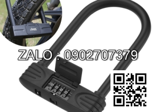 Khóa số chống trộm xe máy YX1696 hình chữ U loại 4 số