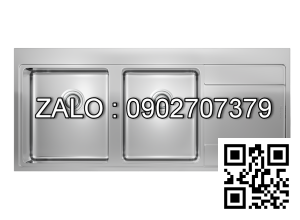 Chậu rửa bát 2 hố, có bàn chờ KONOX Topmount UNICO 11652