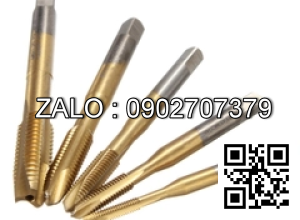 Bộ 5 Mũi khoan taro cắt ren, tạo ren xoắn M3 - M8 từ thép phủ Titan chống gỉ