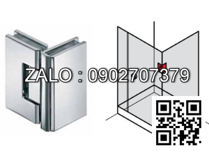 Bản lề Cabin nhà tắm 90 – Tường + Kính