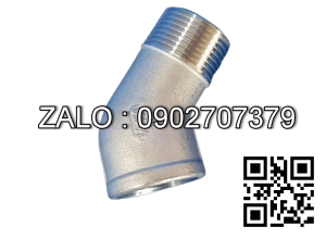 co lơi 45 ren trong Inox 304 1/8