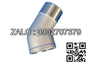 co lơi 45 ren trong Inox 304 DN08