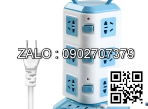 Ổ Cắm Điện Đứng 3 Tầng 12 Lỗ Cắm 3 Cổng Sạc USB
