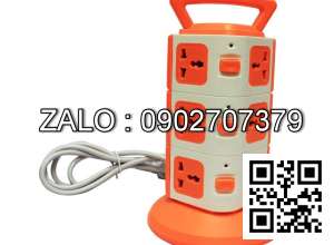 Ổ Cắm Điện 3 Tầng Đa Năng Có 2 Cổng Usb 