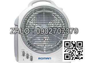 Quạt sạc tích điện HFR12D1 . 2 bình sạc tích điện