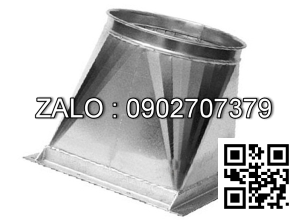 Nối giảm ống gió vuông 300x300 ra tròn 200