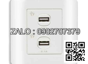 2 cổng sạc USB 2.1A Clipsal / Schneider E8432USB_WE_G19