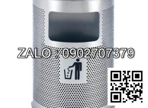 Thùng rác inox công nghiệp hình bán nguyệt A55