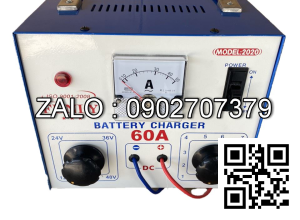 Máy sạc ắc quy 12V/24V/36/48V 60A Funly