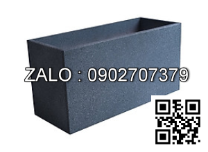 Chậu composite chữ nhật trơn màu giả đá 50*20*25