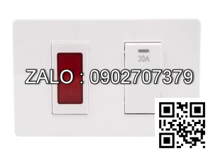 MSP 3TB2S601L Bộ 1 công tắc 2 cực 20A + hạt đèn báo đỏ size S - V03 - Vonta