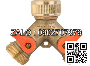 Van thau 3 ngã ren trong ở giữa 2 ren ngoài 2 khóa DN40