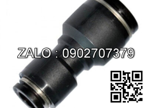 Đầu Nối Giảm Thẳng Khí Nén Phi 12 – 10 mm Đen Airtac PG12-10D