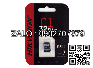 Thẻ Nhớ MicroSD Hikvision C1 32GB - 92Mb/S Box Class10 Chính Hãng
