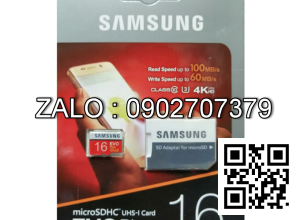 Thẻ Nhớ MicroSD 16G Samsung Evo Plus Class 10 Box 48Mbps