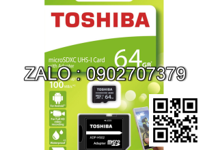 Thẻ Nhớ MicroSD 64G Class 10 Toshiba, Box Xanh 100mb/S