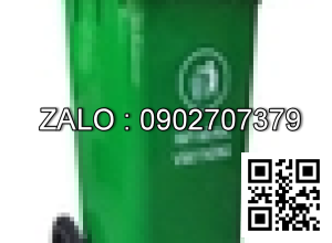Thùng rác nhựa có bánh xe 360 lít màu Xanh Lá