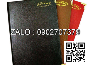 Sổ Classic Hải tiến KC8- 240 Khuy bấm -Bìa giả da đỏKC8