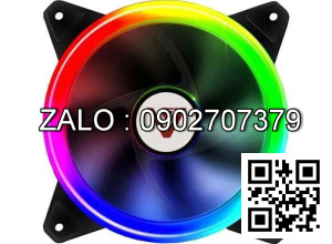 Fan 12cm 2 Mặt Led RGB V202