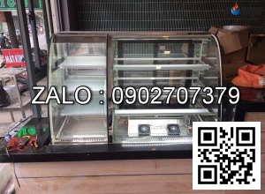 TỦ TRƯNG BÀY BÁNH KEM KÍNH VUÔNG 1500 RATIOX SLOP750V