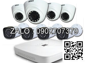 Trọn bộ Camera Benco 7 mắt HD 1.0M BEN-XVR1108C