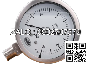 Dong ho ap 3 kim, -0.1-0.5Mpa, M20*1.5