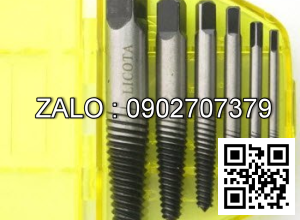 Bộ mũi vít tháo Bulong ốc vít gãy, gồm: 6 chiếc