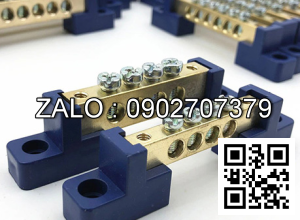 Gối đỡ dùng cho thanh trung tính , nối đất  9x6mm ( màu đen )