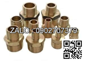 Nối thau 2 đầu ren ngoài 1/4-3/8